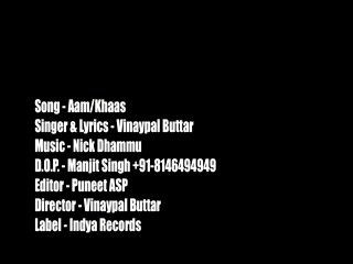 Aam Jehe Nu Vinaypal Buttar Video Song